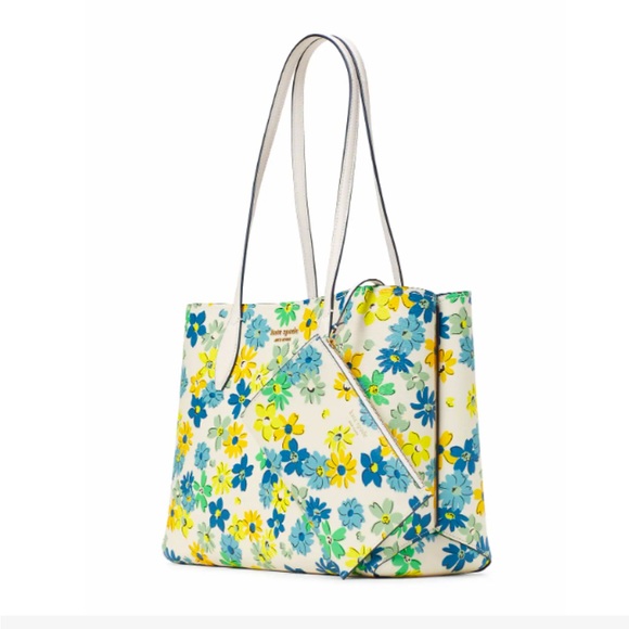 NWT Kate Spade All day Floral Medley Latge Tote with wristlet and dust bag - Picture 5 of 13